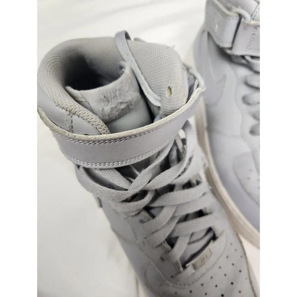 Nike Men's Sz. 9 Nike Air Force 1 Mid Wolf Grey White Sneakers